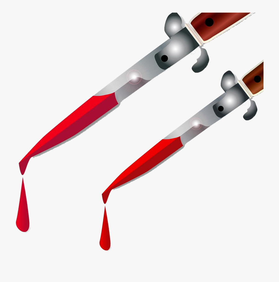 Transparent Bloody Knife Png - Red Knife With Blood Transparent, Transparent Clipart