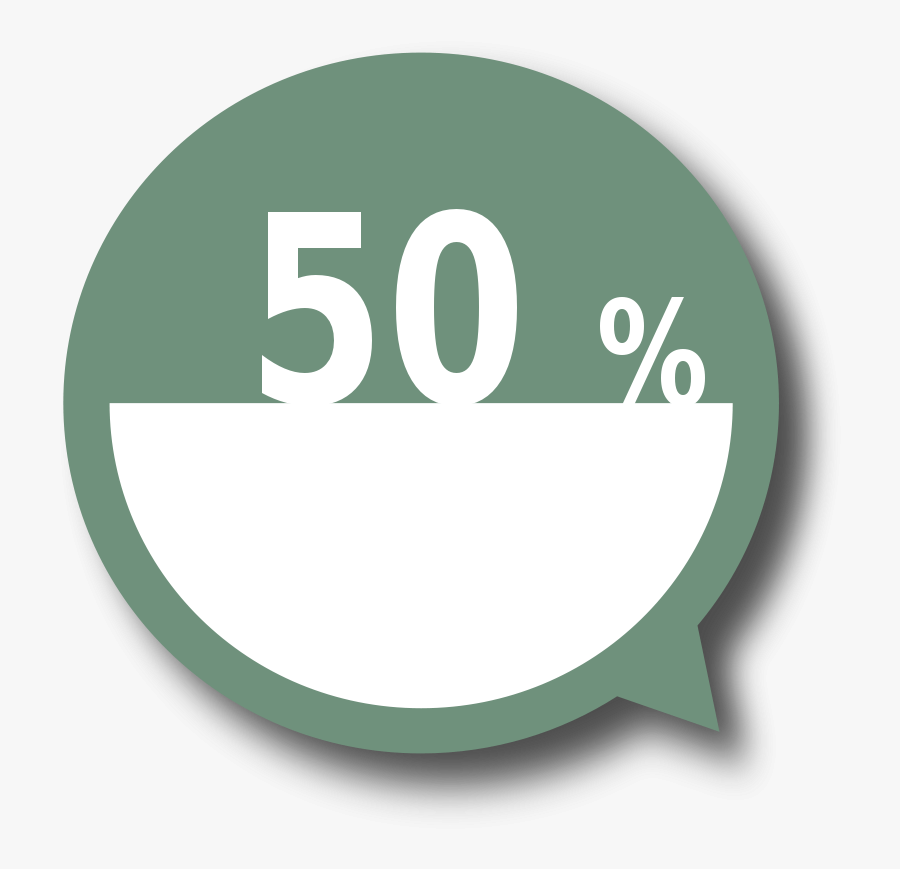 50 Percent - 50 Percent Clipart, Transparent Clipart