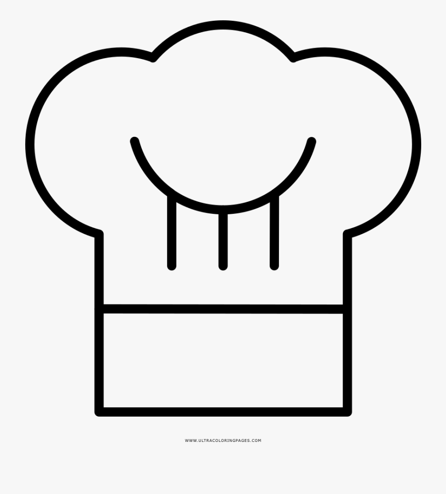 Clip Art Chapu De Chef - Gorro De Chef Para Colorear, Transparent Clipart