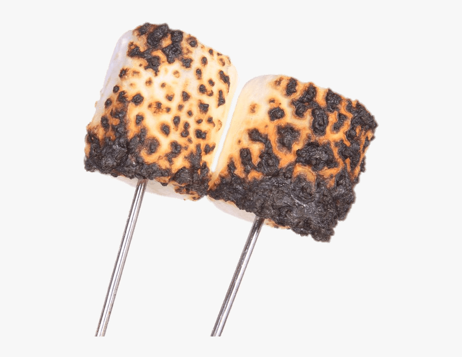 Burnt Marshmallows On Stick Roasted Marshmallow Png , Free