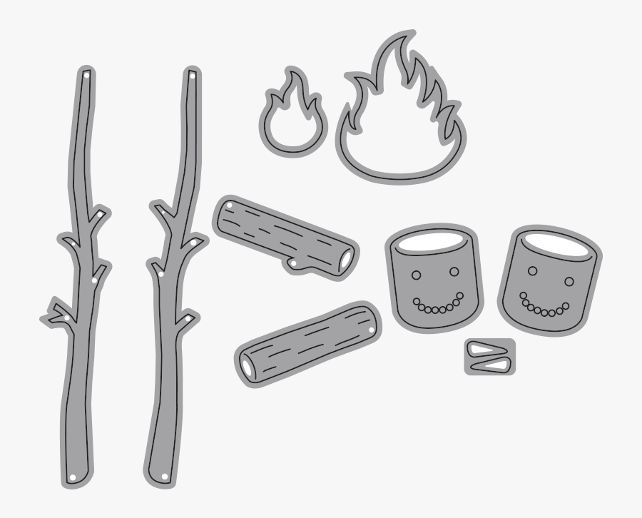 Toasted Marshmallows - Elizabeth Craft Designs Toasted Marshmallows, Transparent Clipart