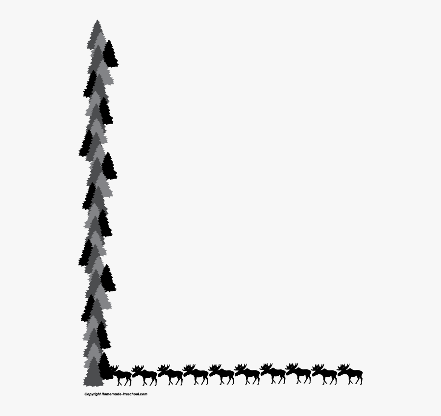 Moose Border, Transparent Clipart
