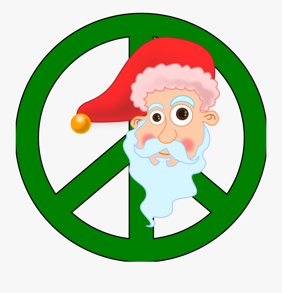 Blue Peace Sign, Transparent Clipart