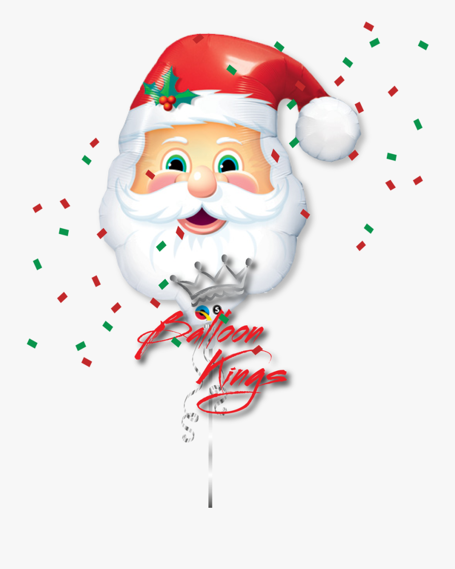 Transparent Santa Head Png - Santa Balloon Qualatex, Transparent Clipart