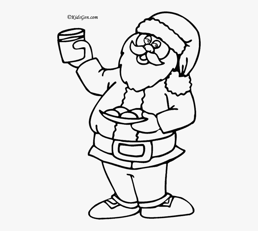 Christmas Pictures To Color For Kids - Claus Coloring Pages For Kids, Transparent Clipart