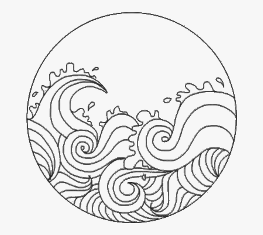 Transparent Waves Clip Art - Waves Inside A Circle, Transparent Clipart