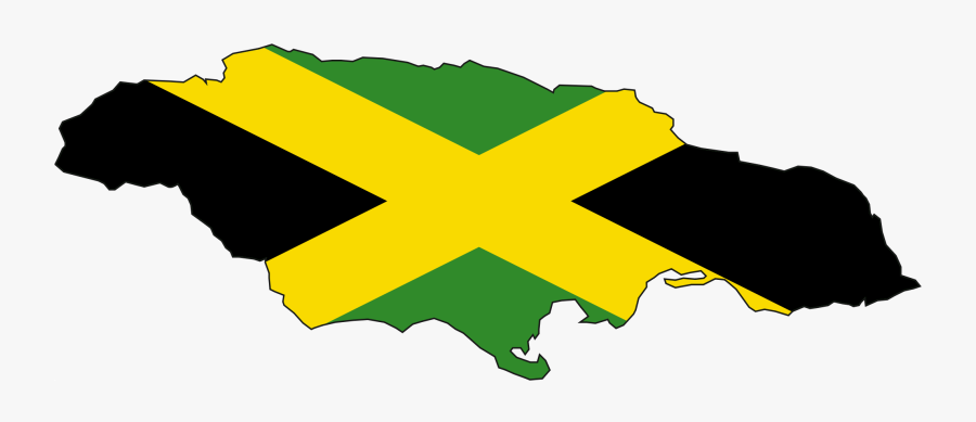 Jamaica Flag Map - Map Of Jamaica Vector, Transparent Clipart