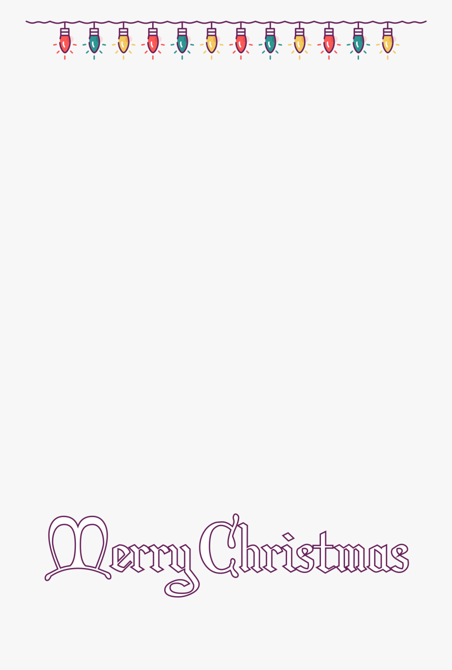 Christmas Lights Border Png - Calligraphy, Transparent Clipart