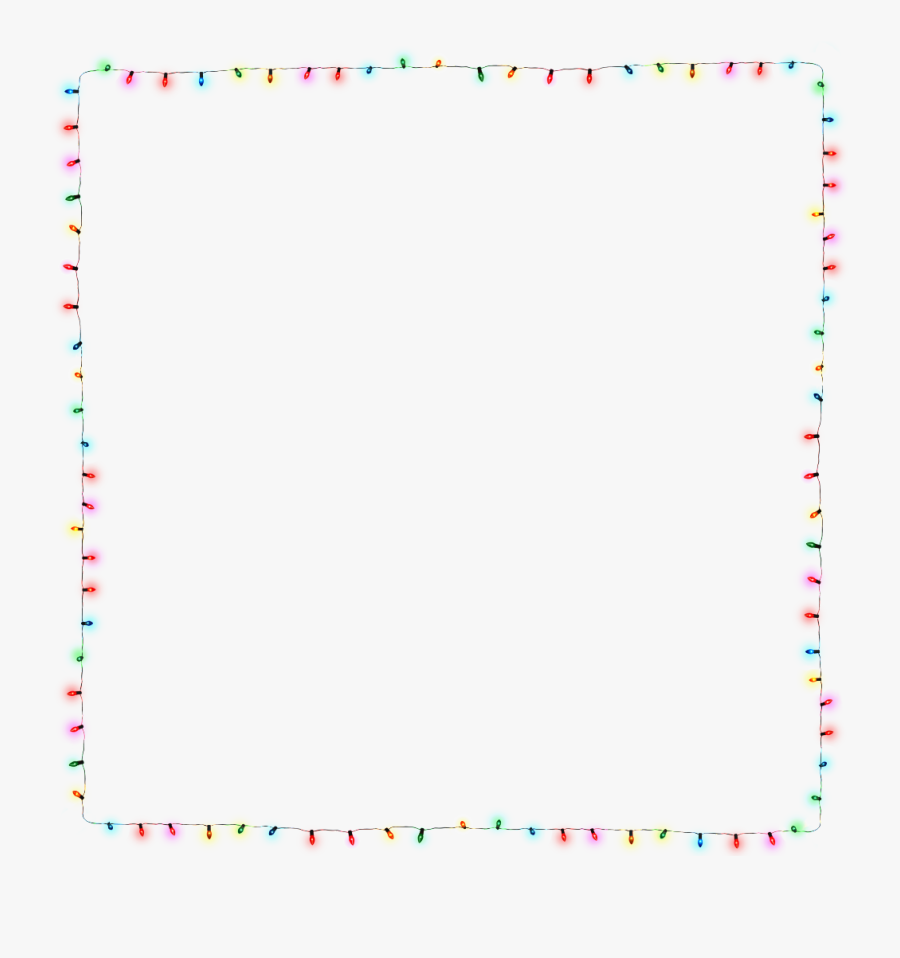 Bold And Modern Christmas Lights Frame Png Free Icons - Paper, Transparent Clipart