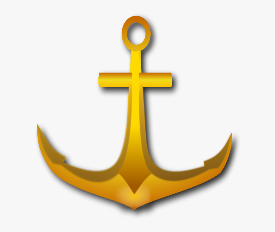 Golden Anchor Clipart, Transparent Clipart