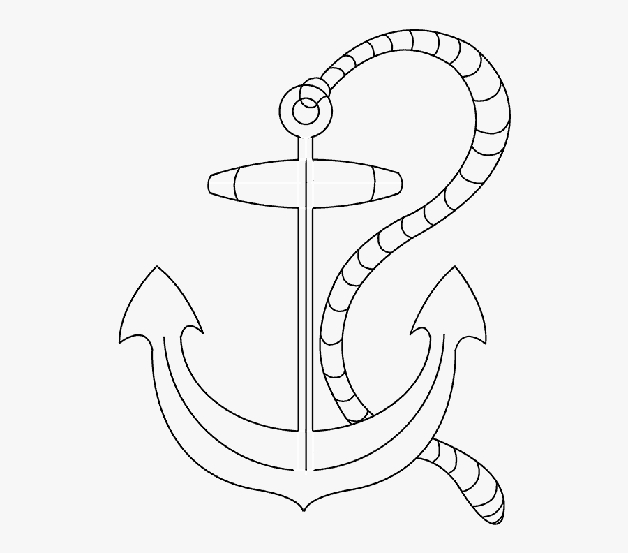 How To Draw Anchor - Anchor Drawing, Transparent Clipart