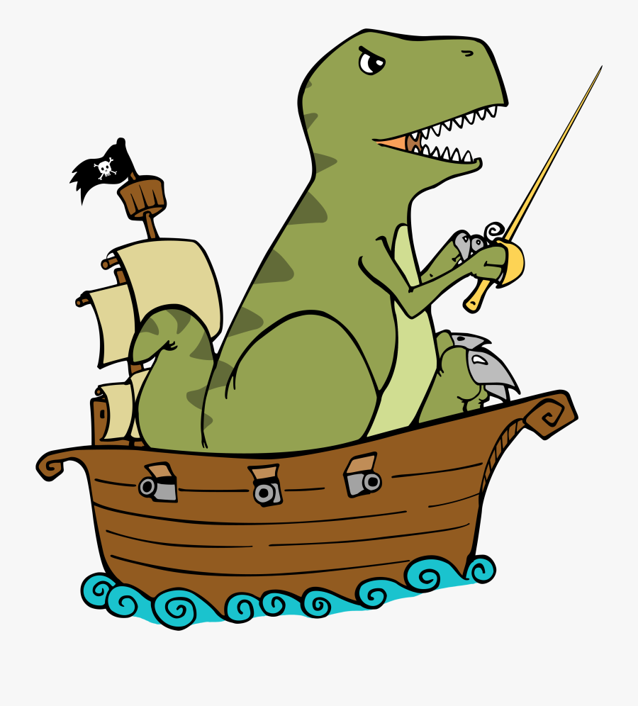Pirates Clipart Dinosaur - Pirate Dinosaur, Transparent Clipart