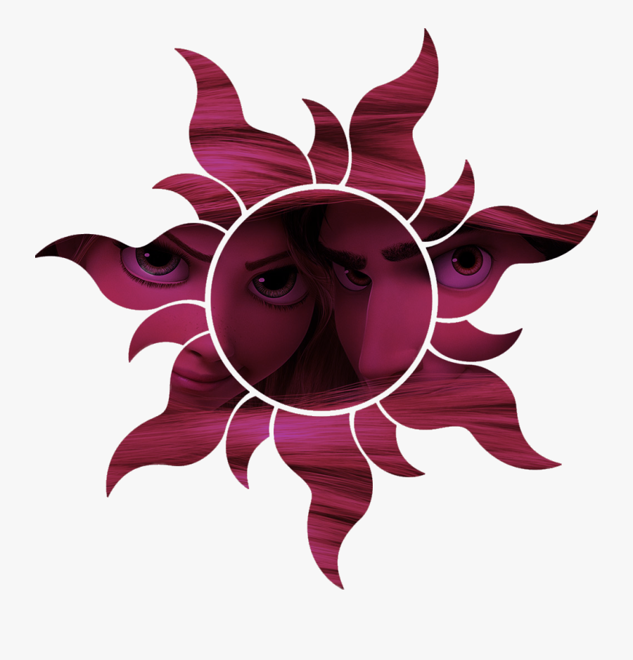 #tangled #disney #princess #rapunzel #finn #sun #freetoedit - Tangled Sun Template, Transparent Clipart