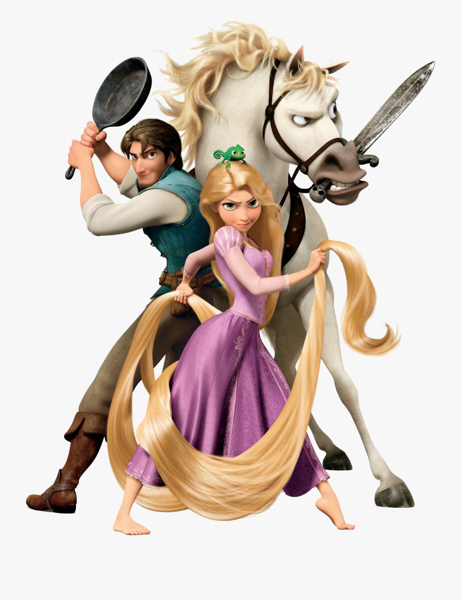 The Video Game Rapunzel Flynn Rider The Walt Disney - Rapunzel Flynn And Pascal, Transparent Clipart
