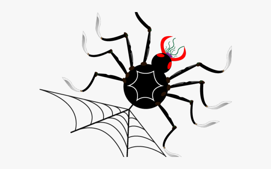 Black Widow Clipart Creepy Spider - Spider, Transparent Clipart