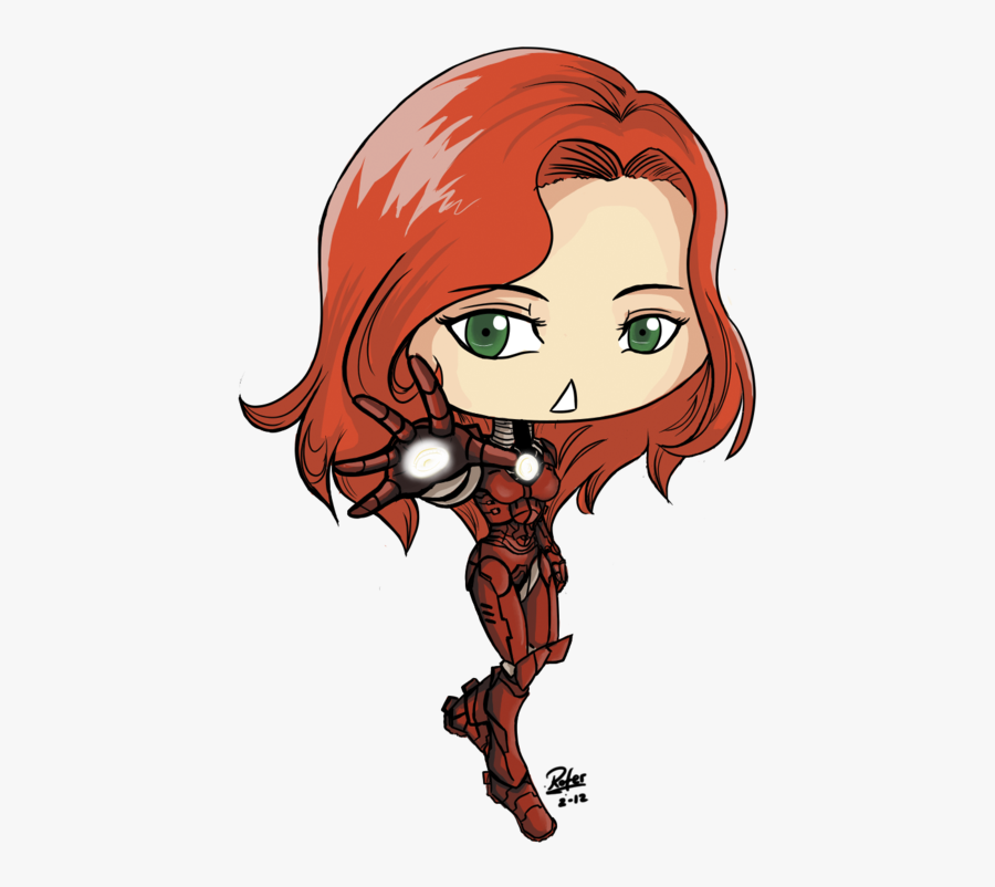 Hawkeye And Black Widow Chibi - Iron Man E Pepper Chibi, Transparent Clipart