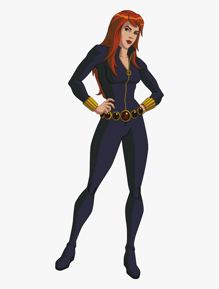 629 X 1158 - Black Widow Marvel Cartoon, Transparent Clipart