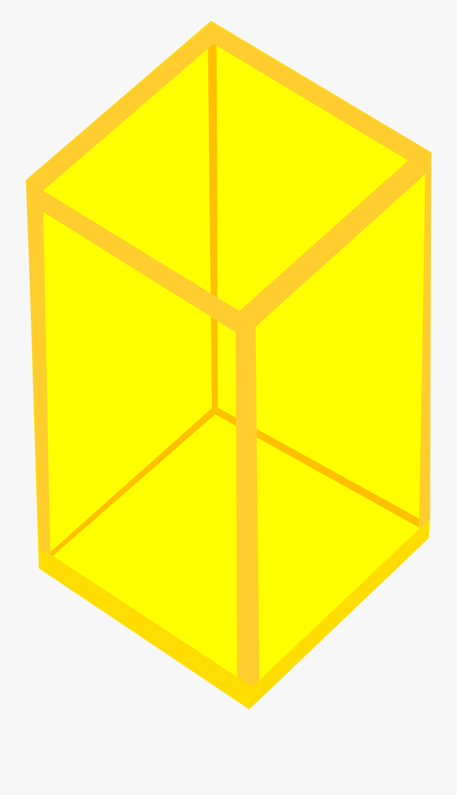 Yellow Transparent Cube Clip Art - Art, Transparent Clipart