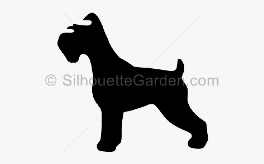 Schnauzer Clipart Face - Schnauzer Silhouette Clip Art, Transparent Clipart