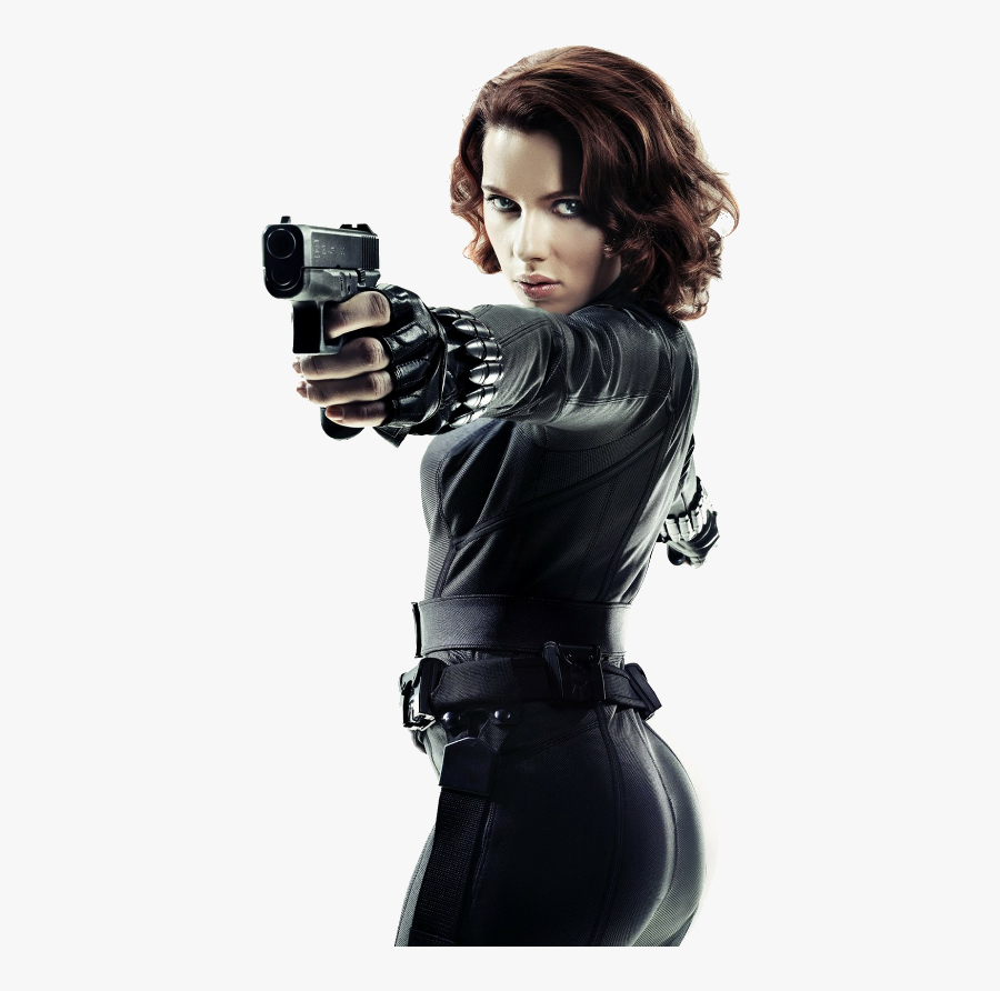 Black Widow With Gun, Transparent Clipart