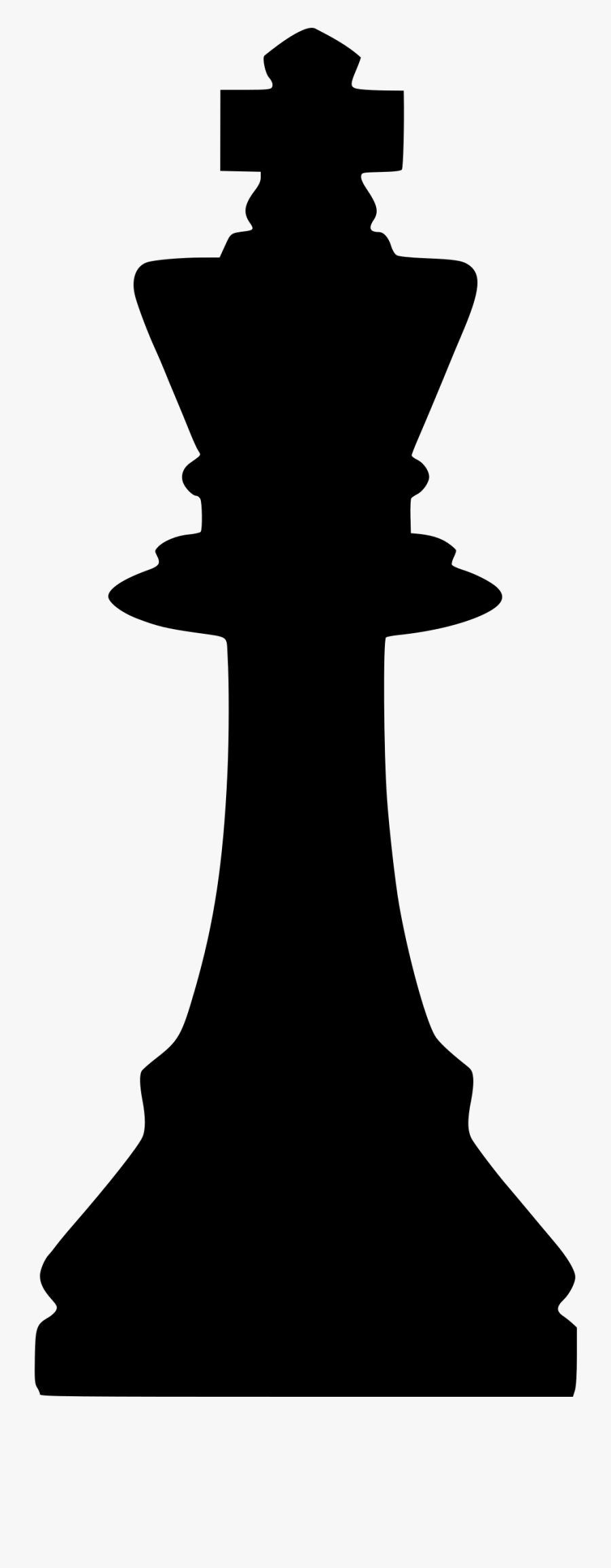 Clipart - Silhouette King Chess Piece, Transparent Clipart