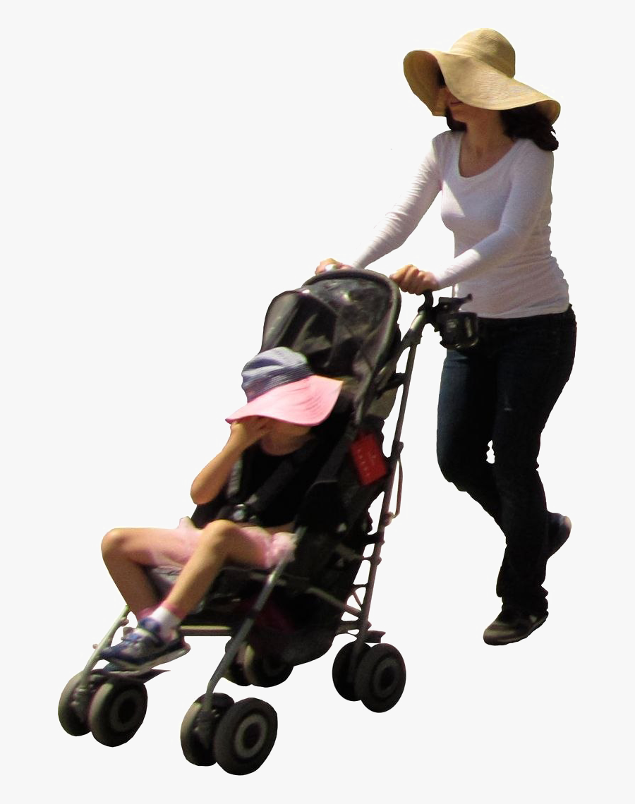 Pram Transparent Background - Mother And Stroller Png, Transparent Clipart