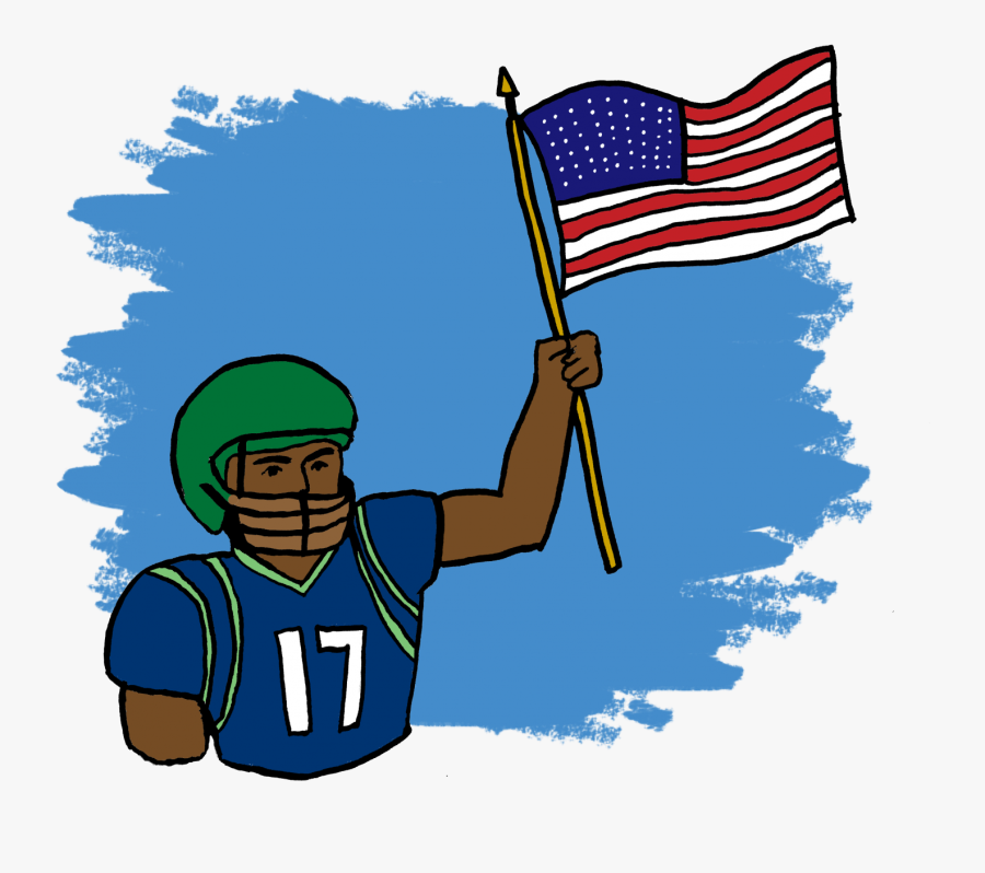 Football Has A Deep Connection To American Life - Flag Of The United States, Transparent Clipart