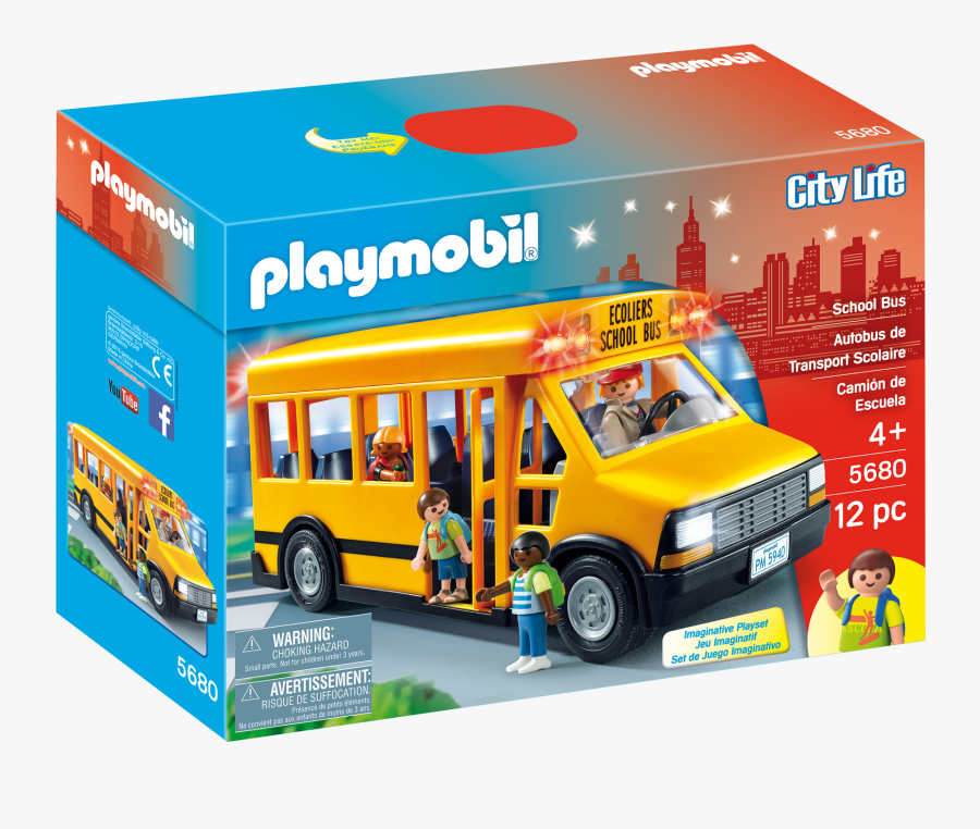 Http - //media - Playmobil - Com/i/playmobil/5680 Product - School Bus Usa Playmobil, Transparent Clipart