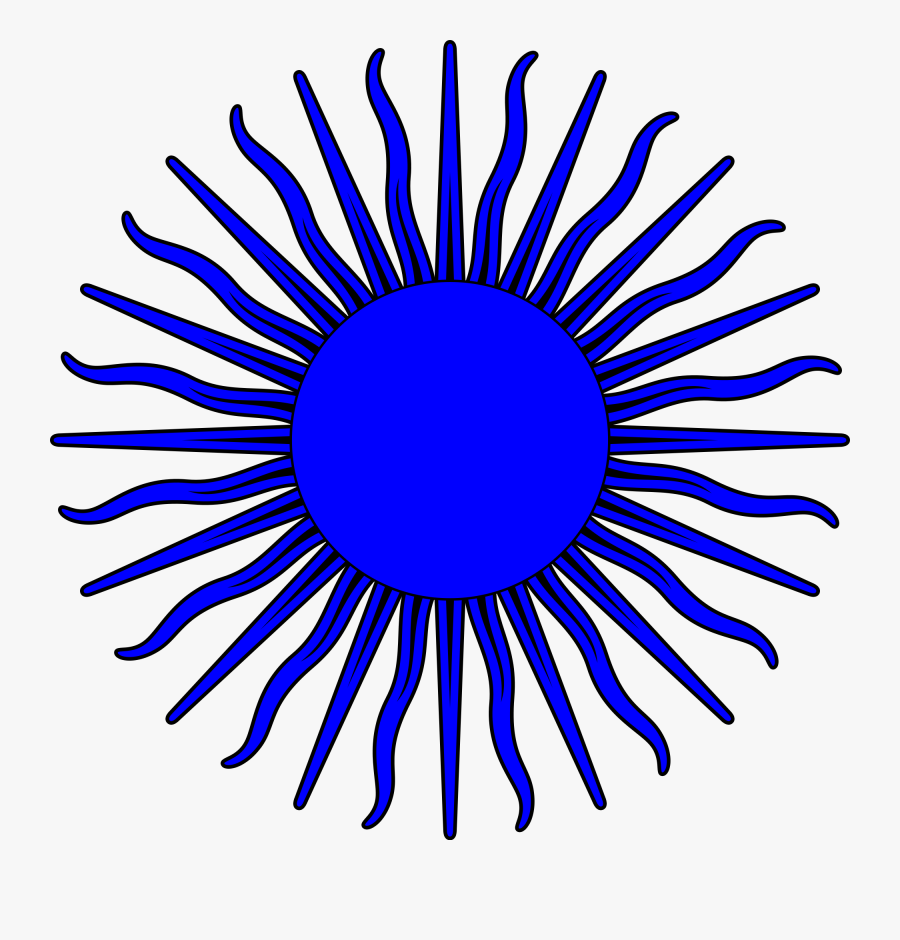 Transparent Dahlia Clipart - Sun Clip Art Blue, Transparent Clipart