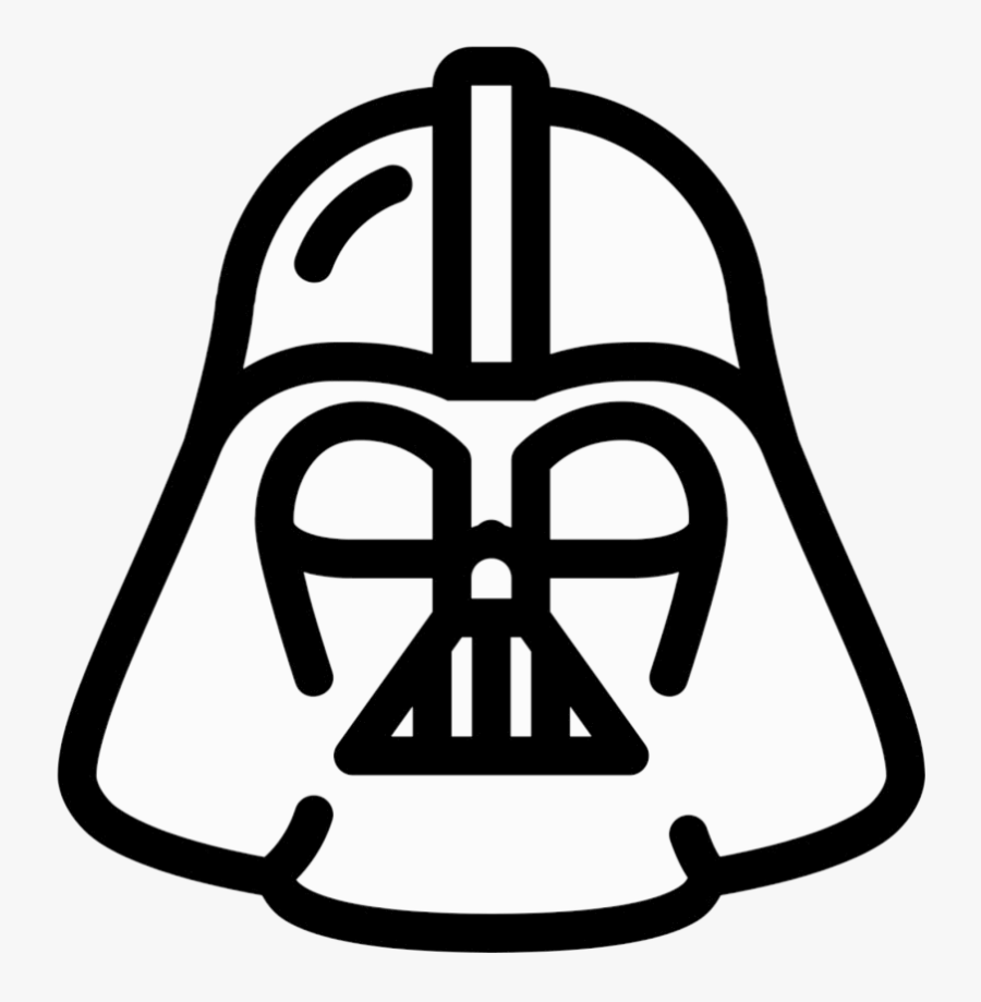 Darth Vader Clipart Sketch Icon X Transparent Png - Darth Vader Helmet Line Art, Transparent Clipart