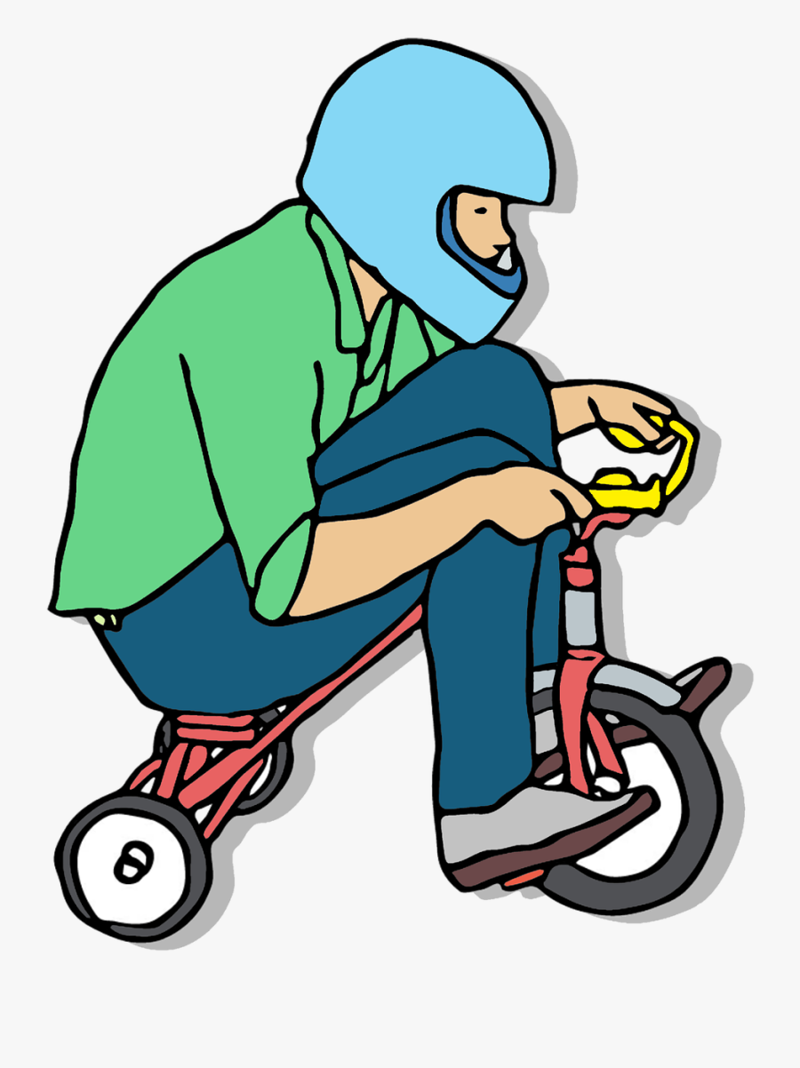 Man, Funny, Bicycle, Vector, Sketch, Clipart, Fun - Bicycle, Transparent Clipart