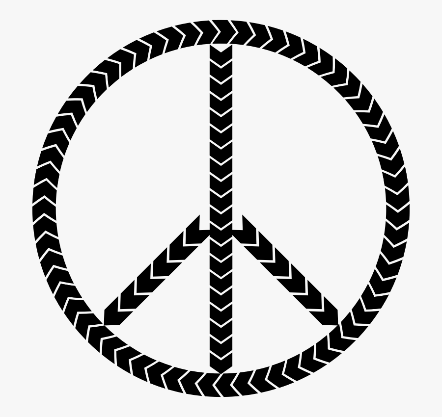Tire Treads Peace Sign - Tire Circle, Transparent Clipart