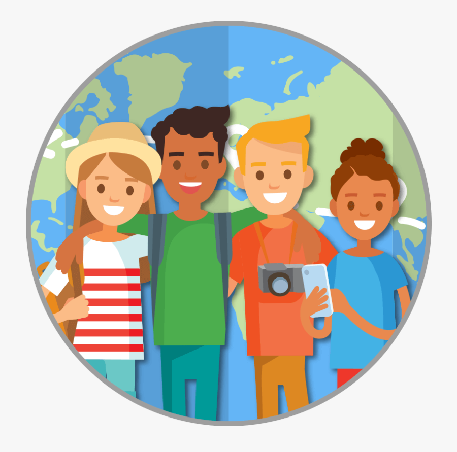 Clipart World World Traveler - Travelers Cartoon Png , Free Transparent