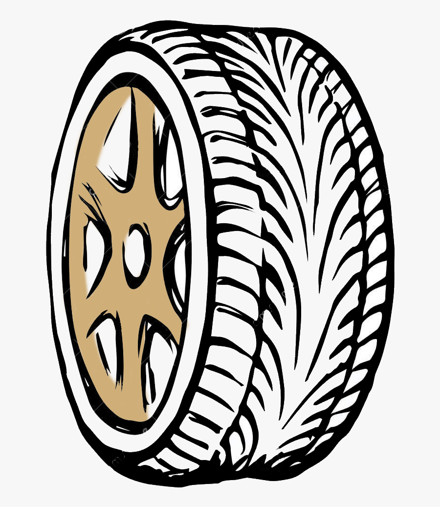 Tire Drawing, Transparent Clipart