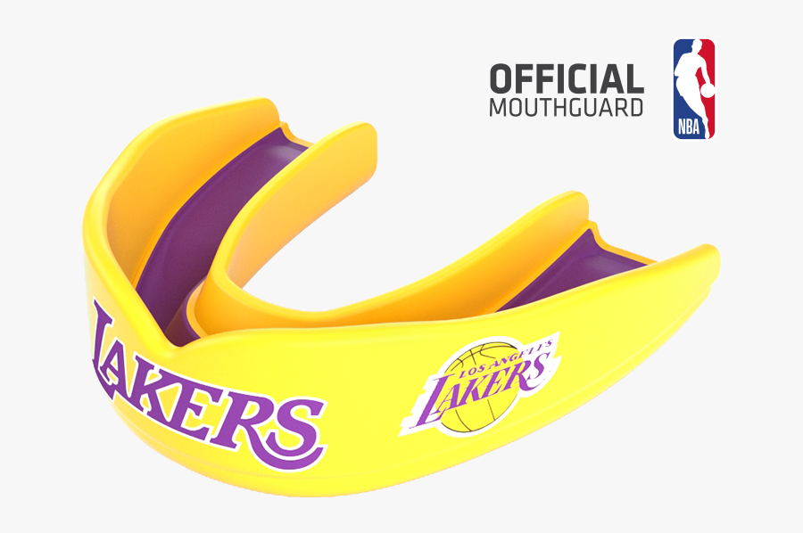 Los Angeles Lakers Nba Basketball Mouthguard - Boat, Transparent Clipart