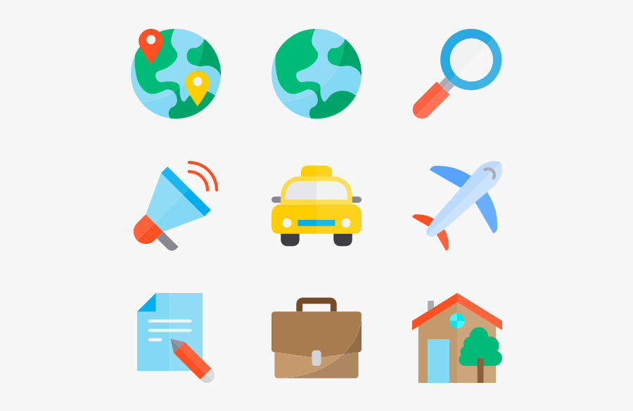 Travel - Desk Items Icon, Transparent Clipart