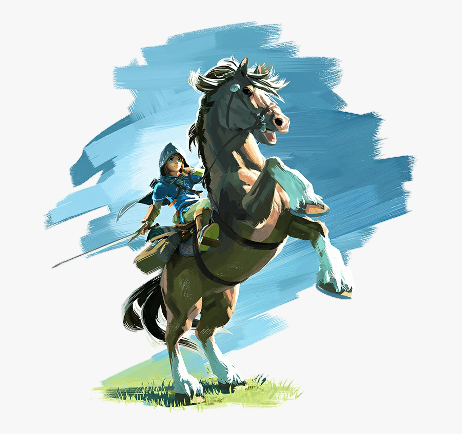Clip Art Legend Of Zelda Breath Of The Wind - Breath Of The Wild Link On Horse, Transparent Clipart
