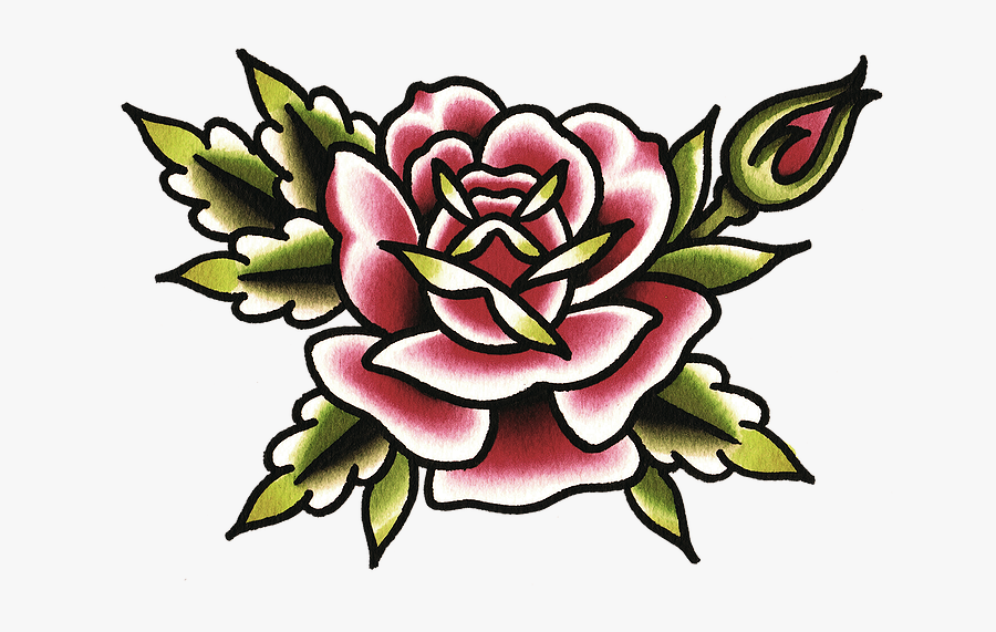 Los Angeles Clipart Rose - Transparent Background Rose Tattoo Png, Transparent Clipart