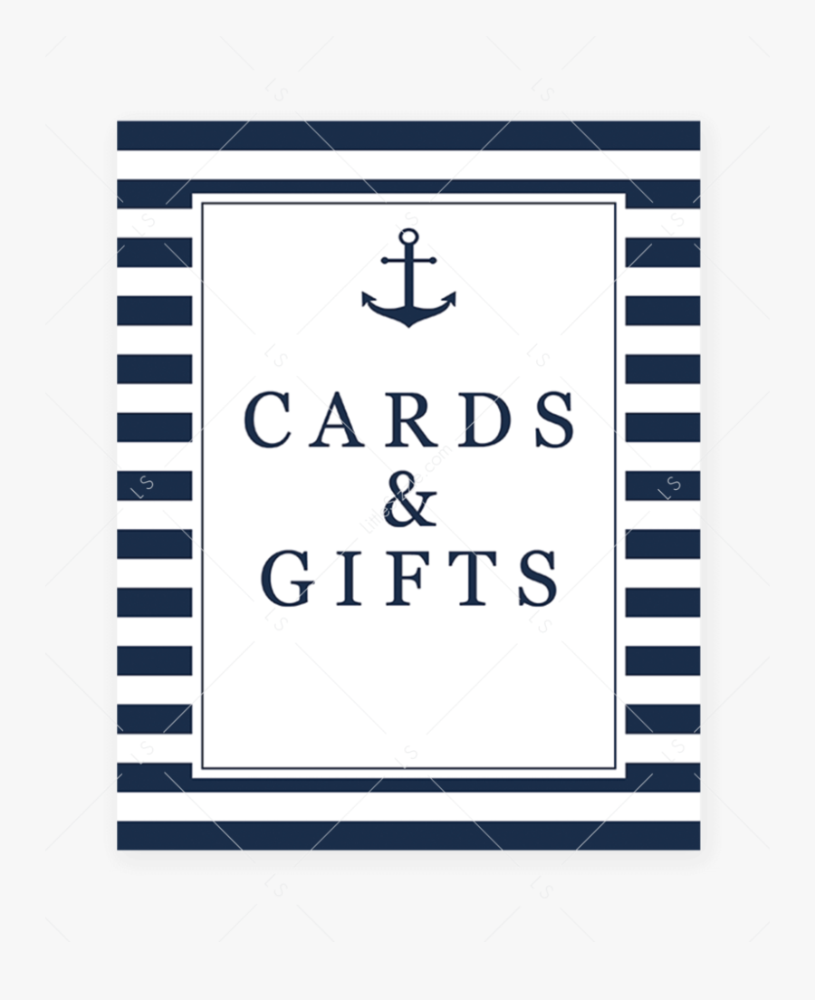 Nautical Gifts Sign Printable Navy And White Stripes - Sink Or Swim Baby Shower Game Printable, Transparent Clipart