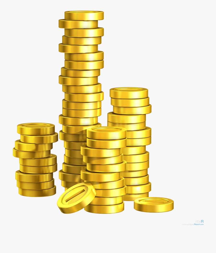 Handling,coil Spring - Stack Of Coins Mario, Transparent Clipart