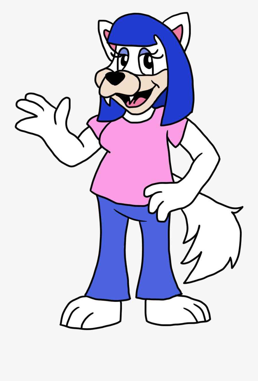 This Is @pizzatimetheatree‘s Cec Oc, Crystal The Wolf - Cartoon, Transparent Clipart