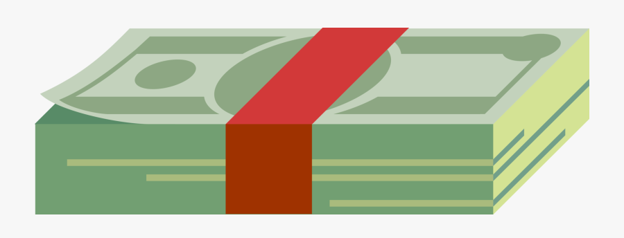 Transparent Stack Of Cash Clipart - Stacked Dollar Bills Vector, Transparent Clipart