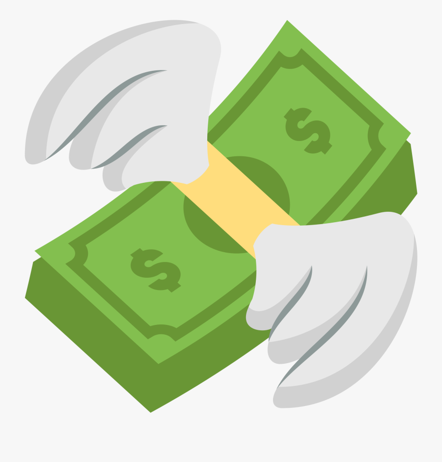 Transparent Rain Emoji Png - Flying Money Emoji Png, Transparent Clipart