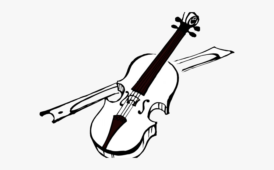 Transparent Fiddle Png - Violin Clipart Black And White, Transparent Clipart