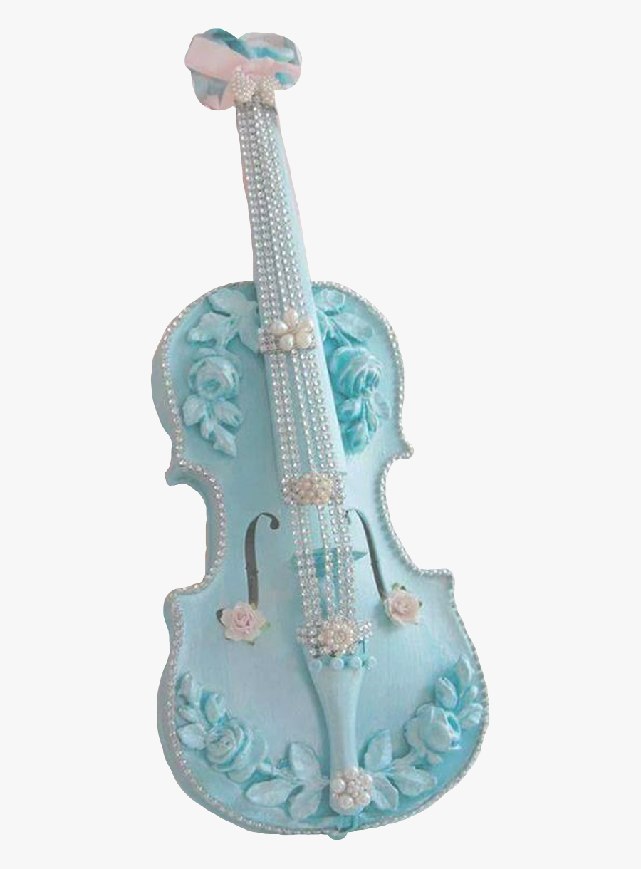 Violin Pastel Jewels White Blue - Violin, Transparent Clipart