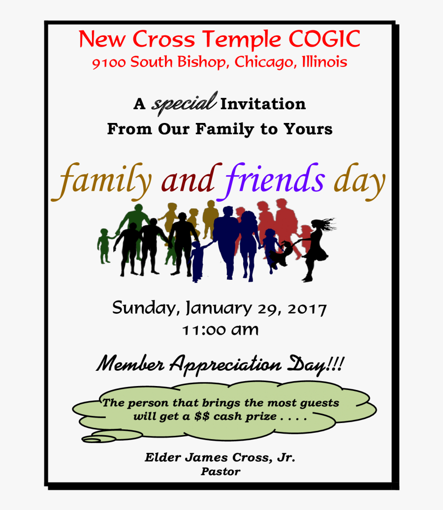 Clip Art Friends New Cross Temple - Invitations Family Day 2017, Transparent Clipart