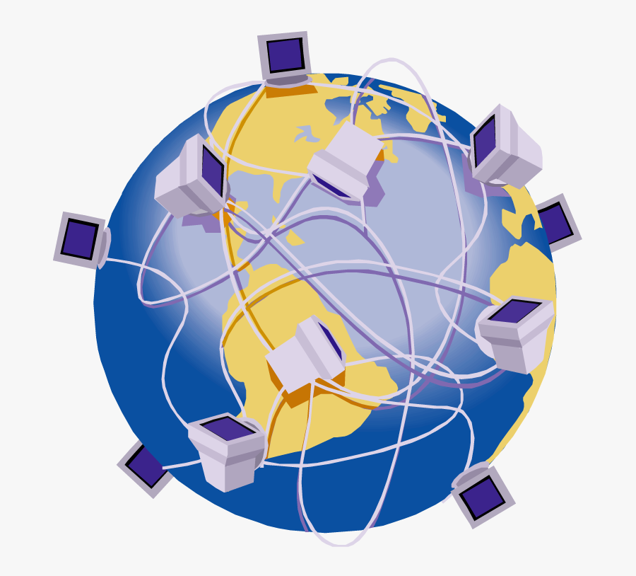 Professional Learning Network For Teachers - Globe With Technology Clipart, Transparent Clipart