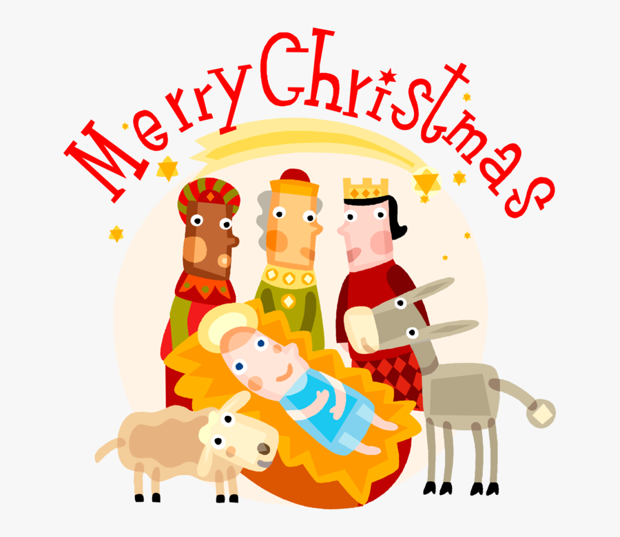 Vector Illustration Of Festive Season Christmas Nativity - Free Printable Nativity Figures, Transparent Clipart