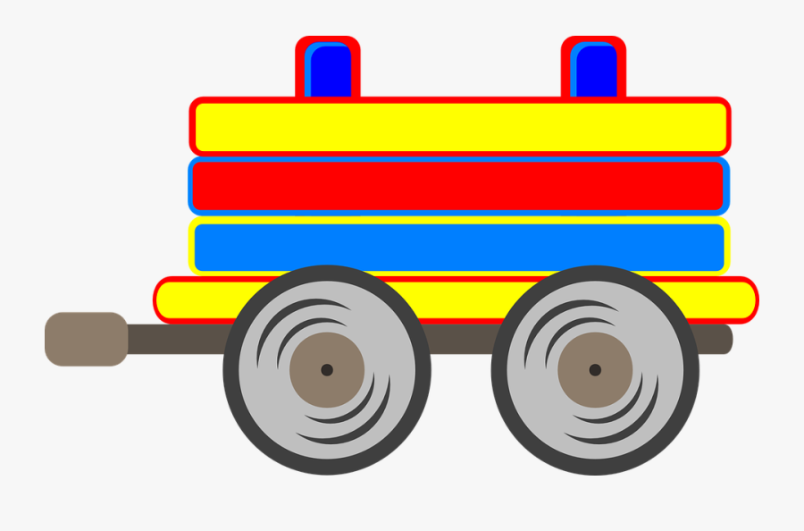 Toy, Trailer, Wooden, Plastic, Kids, Children, Play - Free Pictures Of Cartoon Train Carriages, Transparent Clipart