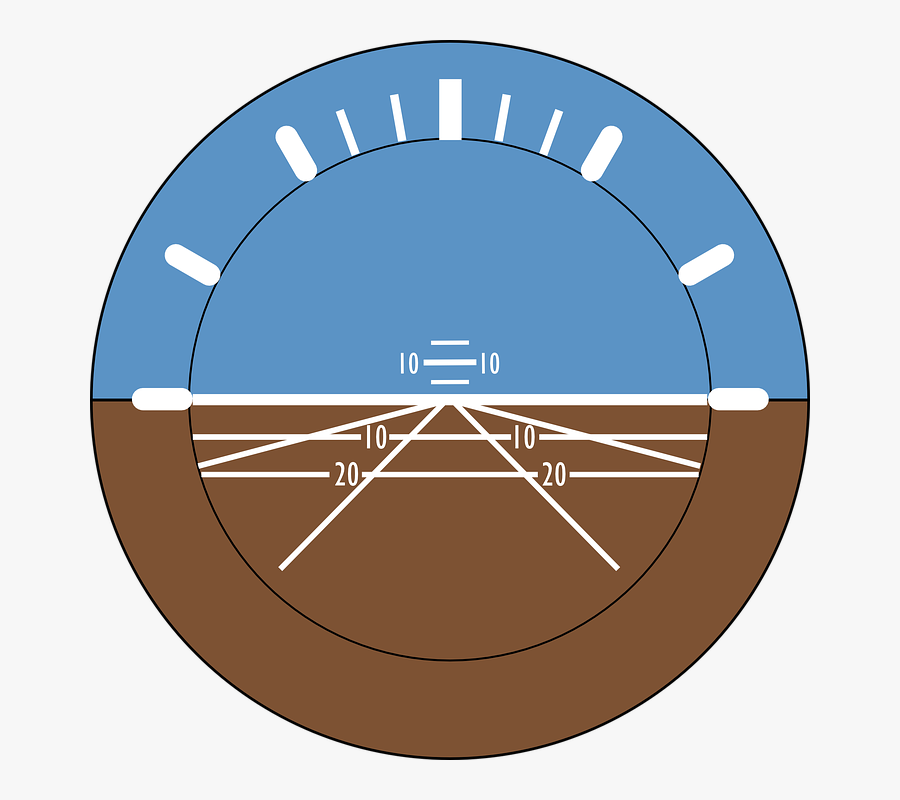 Aircraft Attitude Indicator, Transparent Clipart